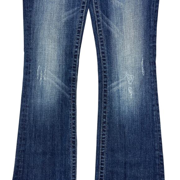Miss Me Y2K Low-Rise Bootcut Jeans 26" Stretch Denim Flap Pockets Western Rodeo - Picture 10 of 15